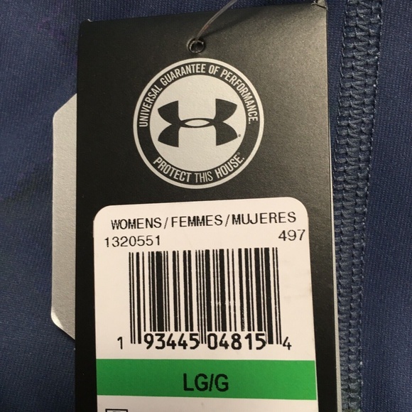 Under Armour Women HeatGear Training Crop Tight 1320551-497 Blue Ink NWT Size L - Picture 9 of 12